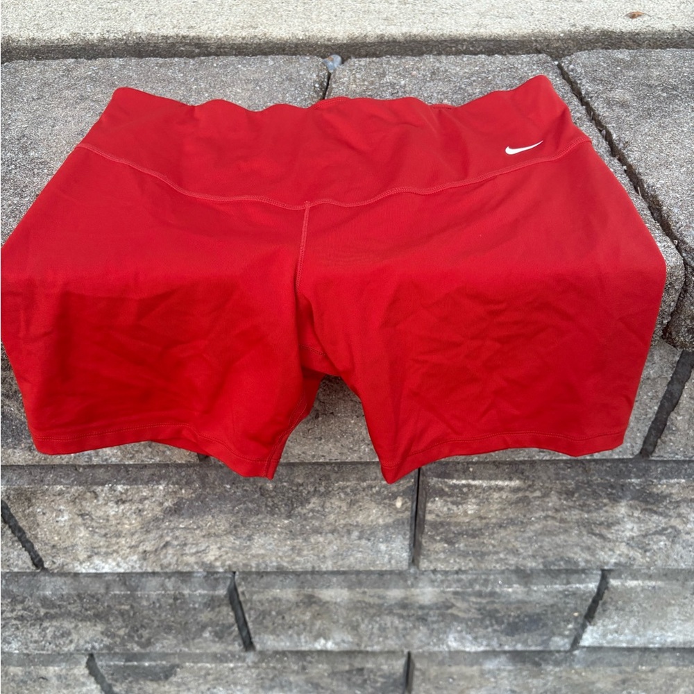 Nike Dri-FIT Bright Red Biker Shorts